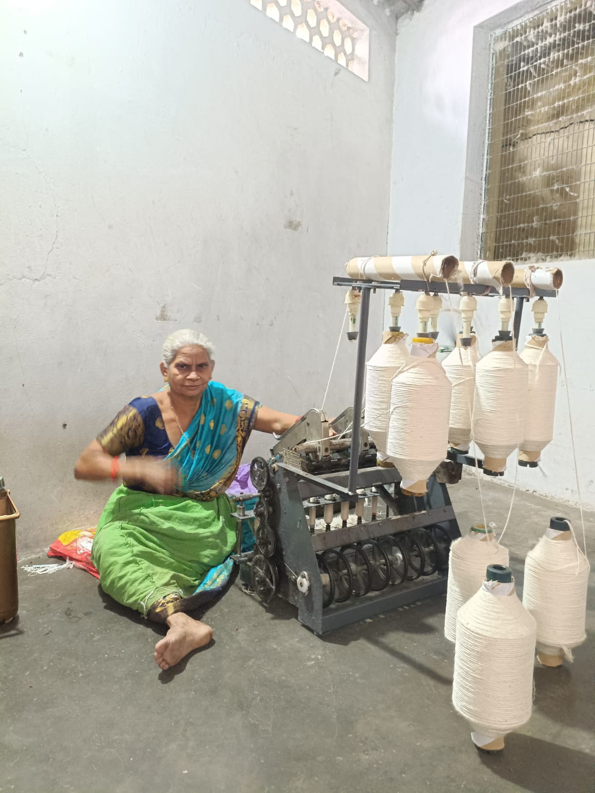 Khadi weaving process