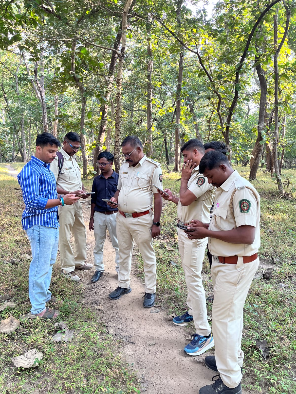 Field work with forest rangers